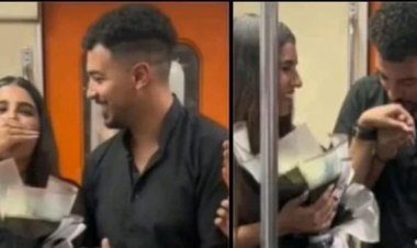 يتصدر التريند.. شاب يتقدم للزواج من فتاة في مترو الأنفاق |فيديو