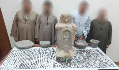 حبس 4 أشخاص بحوزتهم كميات كبيرة من القطع الأثرية بجوار قسم سوهاج 