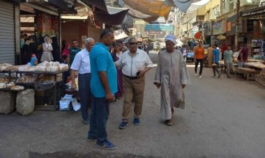 حملات مكبرة لرفع الإشغالات بمركز بني مزار بالمنيا