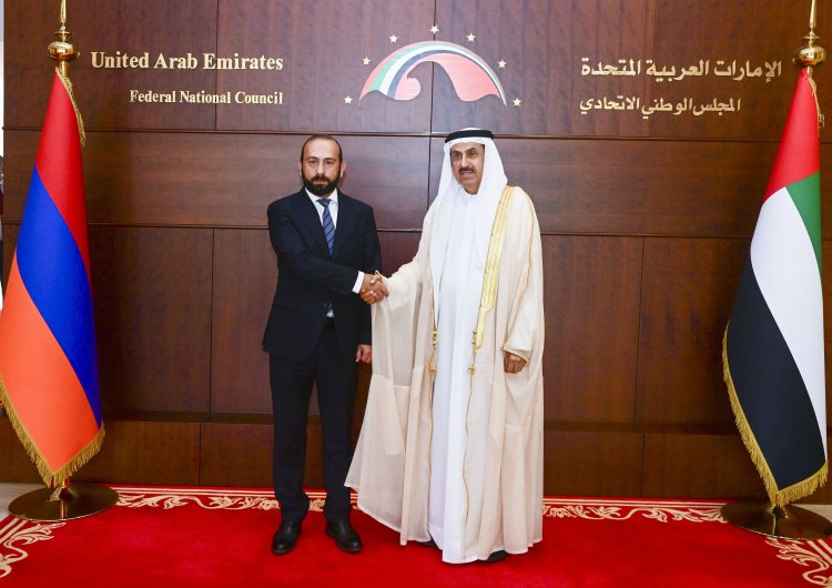 رئيس المجلس الوطني الاتحادي الإماراتي يبحث تعزيز العلاقات الثنائية مع وزير خارجية أرمينيا