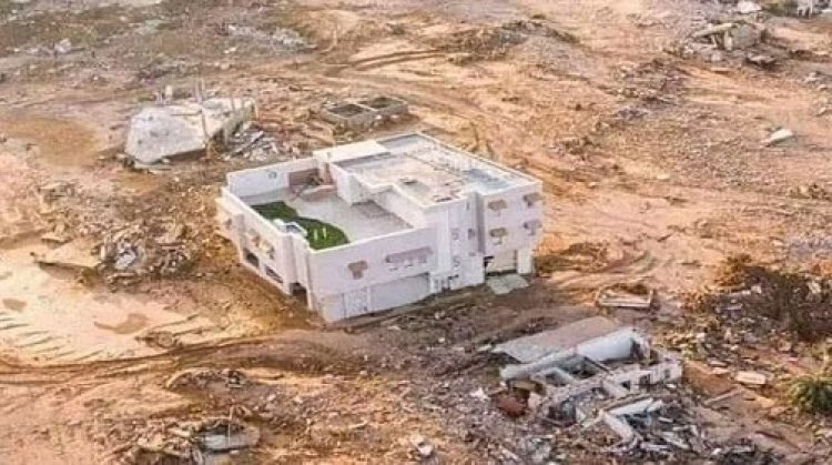 «المنزل المعجزة».. قصة مبنى خارق للعادة أمام «دانيال» في ليبيا