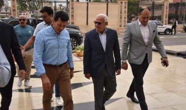 محافظ بورسعيد يستقبل وزير الرياضة استعدادا لختام بطولة الجمهورية للشركات