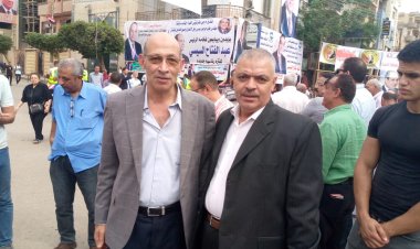 احتشاد عشرات الآلاف بميدان «بالاس»  وسط مدينة المنيا لدعم الرئيس السيسي