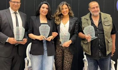 روتارى الإسكندرية تكرم النجمة ريهام حجاج وباقى أسرة مسلسل «جميلة»