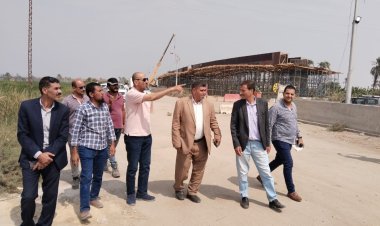 مساعد محافظ بني سويف يتفقد سير العمل في مشروع محور الفشن الحر على النيل