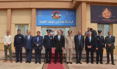 محافظ بني سويف يزور القاعدة الجوية لتقديم التهنئة بمرور 50 عاماُ  على ذكرى معركة أكتوبر 73