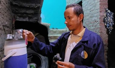 مياه بني سويف: حملة طرق أبواب ورفع عينات مياه شرب بقرية أطواب بمركز الواسطى