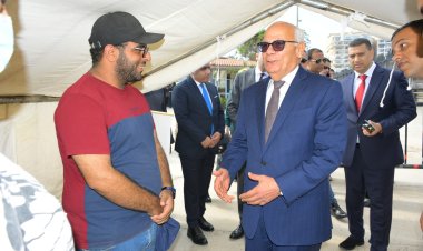 عادل الغضبان يتفقد مخيم الإيواء العاجل بميناء بورسعيد