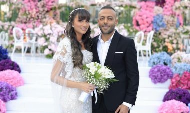 أول تعليق من تامر عاشور بعد عقد قرانه على نانسي نور