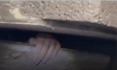 من تحت الأنقاض.. سيدة تمد يديها للحصول على المساعدة