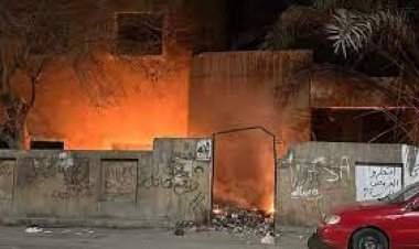 حريق فيلا الفنان حسين فهمي في حلوان