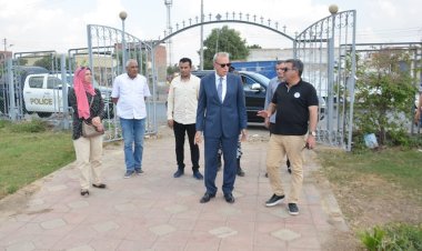 محافظ القليوبية يتفقد حديقة منطقة طابا علي الطريق الزراعي