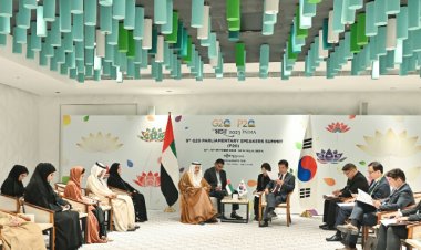 صقر غباش يلتقي رئيس الجمعية الوطنية الكورية على هامش قمة رؤساء برلمانات دول مجموعة العشرين