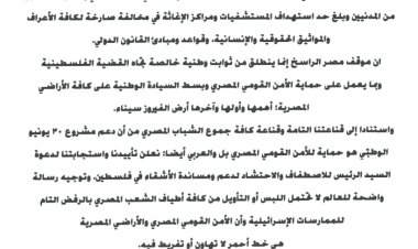 الإتحاد العام لنقابات المهن التمثيلية والسينمائية والموسيقية تدعم الأشقاء الفلسطينيين