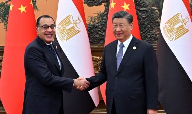 الرئيس الصيني يستقبل رئيس الوزراء بقاعة الشعب الكبرى
