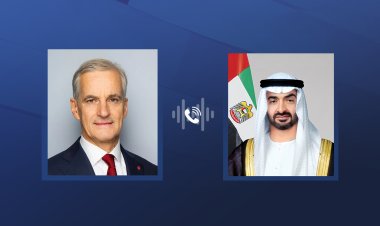رئيس دولة الإمارات يتلقي  اتصالاً هاتفيا من رئيس وزراء النرويج لبحث تطورات غزة