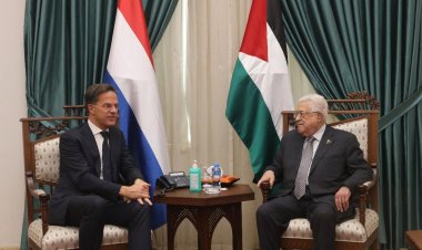 رئيس فلسطين  يستقبل رئيس الوزراء الهولندي