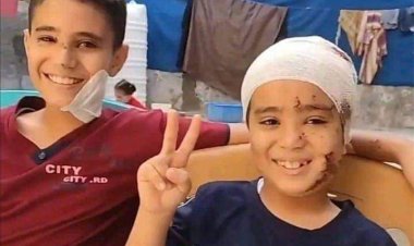 «لو سامعني قول آه».. الطفل الفلسطيني وشقيقه في فيديو جديد: «الحمد لله احنا بخير»