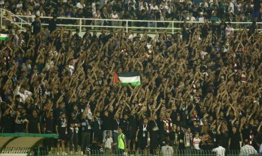 جماهير الزمالك تهتف دعمًا للشعب الفلسطيني أمام إنبي