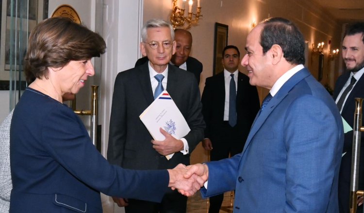 الرئيس السيسي يستقبل وزيرة خارجية فرنسا (صور)