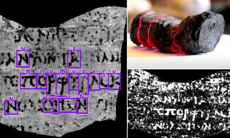 استخدام الذكاء الاصطناعي لفك رموز لفافة يصل عمرها إلى 2000 عام