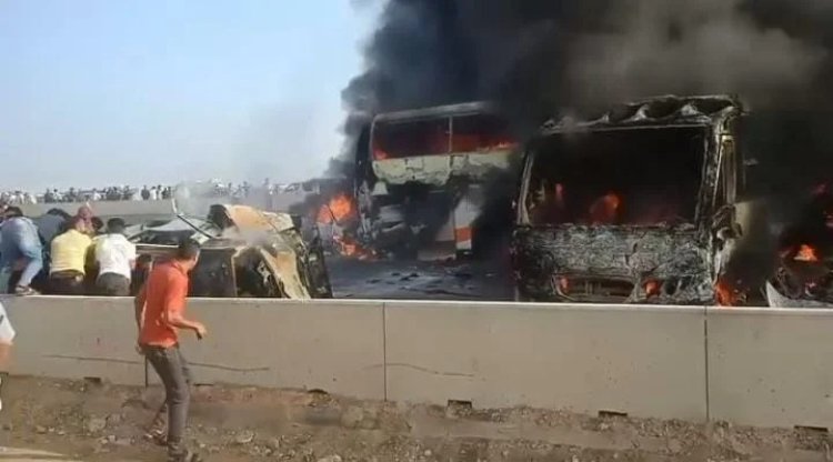 إصابة 45 شخصًا في حادث بطريق إسكندرية الصحراوى 