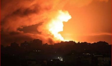 قصف إسرائيلي مكثف على عدة أحياء بالمناطق الشرقية لمدينة رفح الفلسطينية