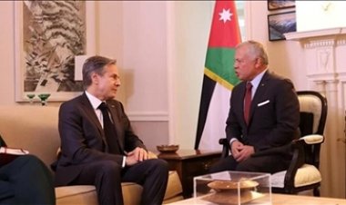 الملك  عبدالله الثاني يؤكد لوزير الخارجية الأميركي ضرورة وقف الحرب على غزة