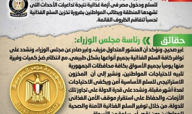 الحكومة تنفي عجز المخزون الاستراتيجي للسلع ودخول مصر في أزمة غذائية