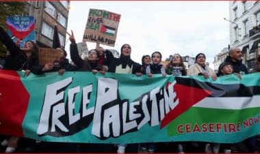 الآلاف يشاركون في مسيرات مؤيدة للفلسطينيين في بروكسل ولندن