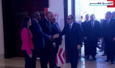وصول الرئيس السيسى لمقر انعقاد المعرض الأفريقى للتجارة البينية