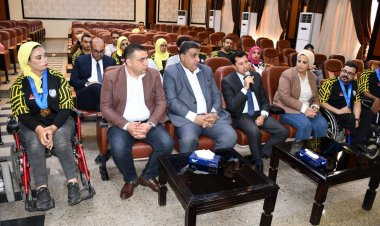 تكريم المنتخب المصري للبوتشا بعد تتويجه ببطولة أفريقيا والتأهل إلى الأوليمبياد البارالمبي ٢٠٢٤