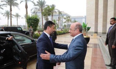 وزير العدل يستقبل نظيره العراقي بمبنى الوزارة في العاصمة الأدارية