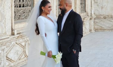 الصور الأولى من حفل زفاف المؤلف هاني سرحان على بسمة داود