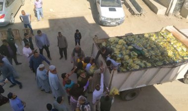 كراتين غذائية مدعمة في قوافل تموينية تجوب القرى والمراكز بالمنيا