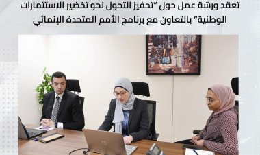 وزارة التخطيط تعقد ورشة عمل حول «تحفيز التحول نحو تخضير الاستثمارات الوطنية»