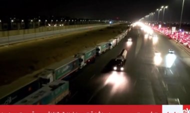 السيسي يعطي إشارة البدء لانطلاق قافلة جديدة من المساعدات المقدمة لـ قطاع غزة