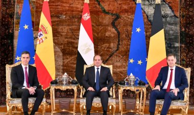 مباحثات ثلاثية بين الرئيس السيسي ورئيسي وزراء إسبانيا وبلجيكا