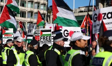 عاجل| مظاهرات في لندن لدعم قطاع غزة والمطالبة بوقف النار