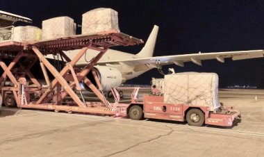 مغادرة الطائرة الإغاثية السعودية الـ 20 لإغاثة الشعب الفلسطيني في قطاع غزة