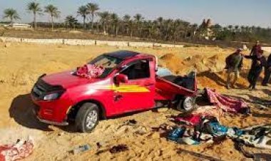 السرعة الزائدة تصبب 16 مواطنا في تصادم مروع بالفيوم