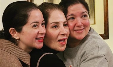 بوسي تحتفل بعيد ميلادها الـ70 .. ونور الشريف في الخلفية (صورة)