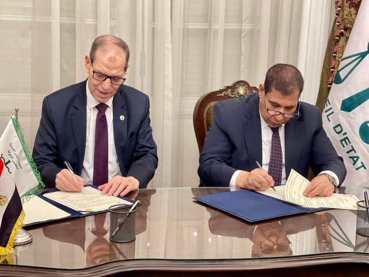 مجلس الدولة يوقع بروتوكول تعاون مع النيابة الإدارية بهدف التكامل الإلكتروني
