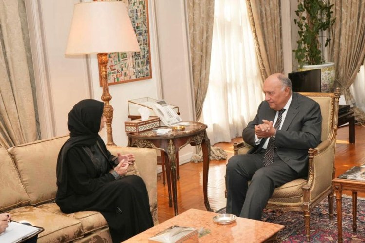 سامح شكري يلتقي وزيرة الدولة للتعاون الدولي لـ قطر