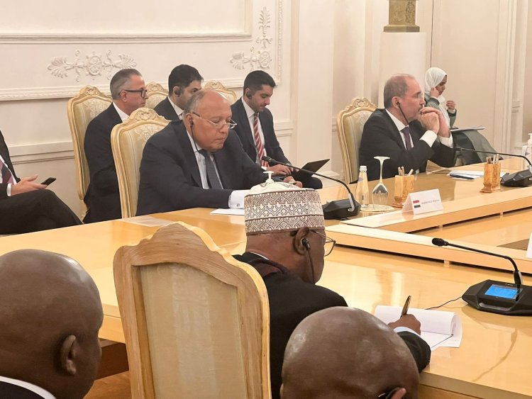 «شكري» يُشارِك مع أعضاء اللجنة الوزارية الإسلامية في لقاء وزير خارجية روسيا