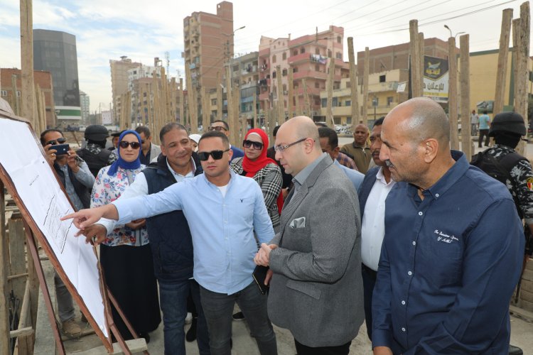 محافظ بني سويف يتفقد مشروع تطوير ورفع كفاءة سوق الدهشوري