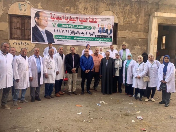 بيطرى الشرقية يُنظم قافلة طبية بيطرية مجانية بقرية تلبانة في مركز منيا القمح