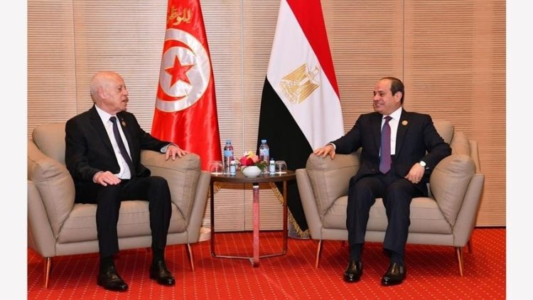 الرئيس السيسي يبحث مع نظيره التونسي التطورات في الأراضي الفلسطينية