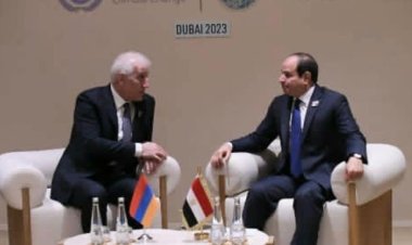 الرئيس السيسي يلتقي مع نظيره الأرميني على هامش مؤتمر المناخ