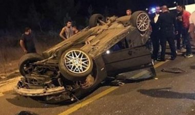 إصابة 7 أشخاص فى حادث انقلاب سيارة بطريق القطامية